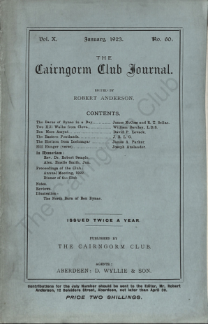 The Cairngorm Club Journal No 60 cover